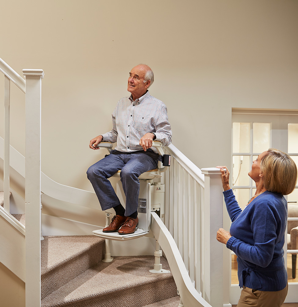 Man using Acorn Stairlift